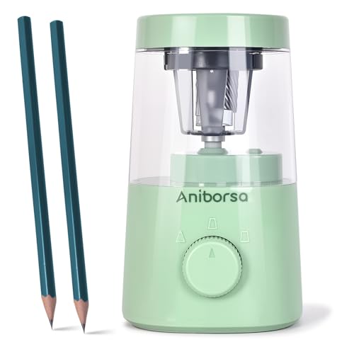 Electric Pencil Sharpener, Battery/USB Cord Operated, Green - color: Green