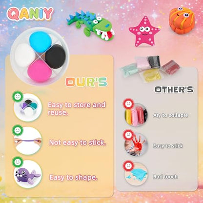 Air Dry Clay Kit for Kids, 14 Marine Animal Molding Set | Ultra Light & Soft, Safe Non-Toxic, DIY Art Crafts, Gifts for Ages 4-8+ Boys Girls