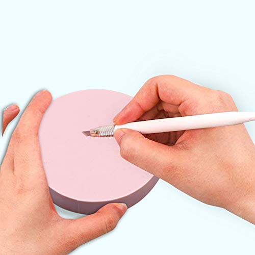 8 Pcs 2"x2" Pink Rubber Carving Blocks for Stamp Soft Rubber Crafts, Soft and Easy to Carve (Round) - size: Round
