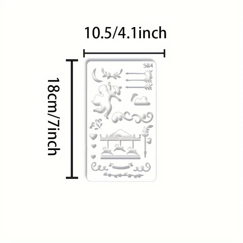 36 PCS Plastic Journal Stencils for Bullet Junk Journal Notebook Diary Drawing Scrapbook Journal Stencil Templates 4x7 Inch - color: 36 Bullet