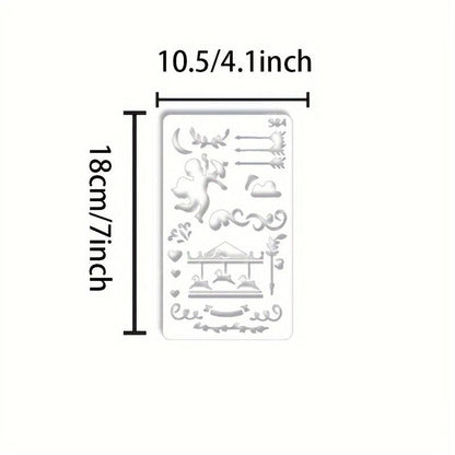36 PCS Plastic Journal Stencils for Bullet Junk Journal Notebook Diary Drawing Scrapbook Journal Stencil Templates 4x7 Inch - color: 36 Bullet