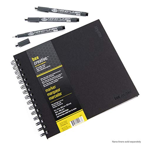 Bee Paper - 8" x 8" Creative Marker Drawing Journal - size: 8-inch x 8-inch, 50 Sheet Art Journal, style: Marker Art Journal