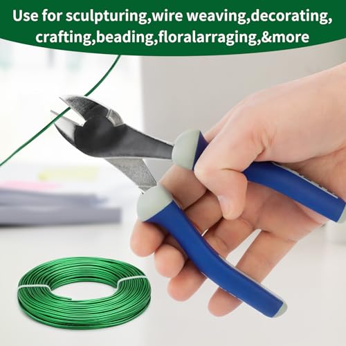12 Gauge Aluminum Wire 100FT, 2mm Bendable Metal Anodized Aluminum Wire for Sculpting Jewelry Making Crafts Wreath Beading Floral(Grass Green) - color: Grass Green