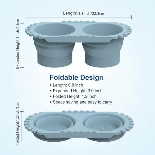 Paint Brush Cleaner Cup Foldable Silicone Brush Washer With Holder Dual Compartments For Watercolor Acrylic Oil Painting Art Supplies Portable Container For Artists Students Studio Travel Use