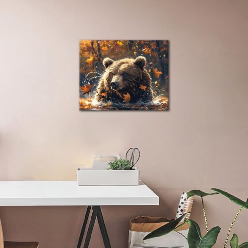 TUMOVO Adult Paint by Numbers Kit Brown Bear - color: Bear