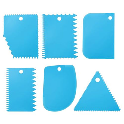 PATIKIL 6 Pcs Plastic Clay Scraper, 1 Set Pottery Tools Soft Carving Scraper Kit Clay Sculpting Tools Ceramics Cutter for Beginners Pottery Modeling, Blue - color: Blue