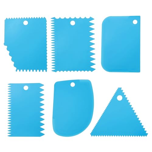 PATIKIL 6 Pcs Plastic Clay Scraper, 1 Set Pottery Tools Soft Carving Scraper Kit Clay Sculpting Tools Ceramics Cutter for Beginners Pottery Modeling, Blue - color: Blue