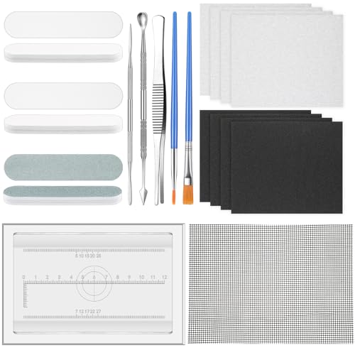 Lasnten 15 PCS Metal Silver Clay Kit, DIY Hand Making Jewelry Making Tool, Precious Metal Clay Essentials Starter Tool Kit