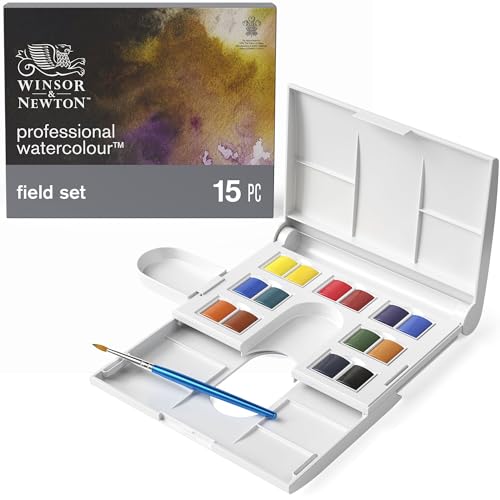 Winsor & Newton Professional Watercolor Paint Set, 12 Half Pan Field Box - style: Field Box 12 Half Pan