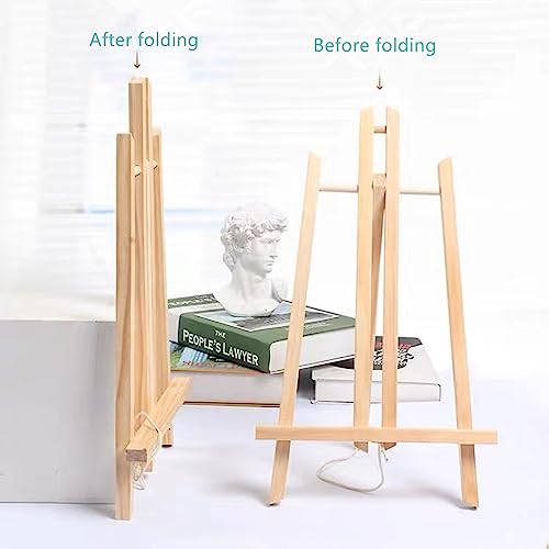 11.8" Wood Easels, Small Tabletop Display Stand, Tripod, Painting Party Easel, Kids Student Tabletop Easels for Painting, Portable Canvas Photo Picture Sign Holder - style: 1