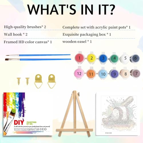 Paint by Numbers Kit for Adults Beginners & Kids Ages 8-12 with Frame - color: style-10