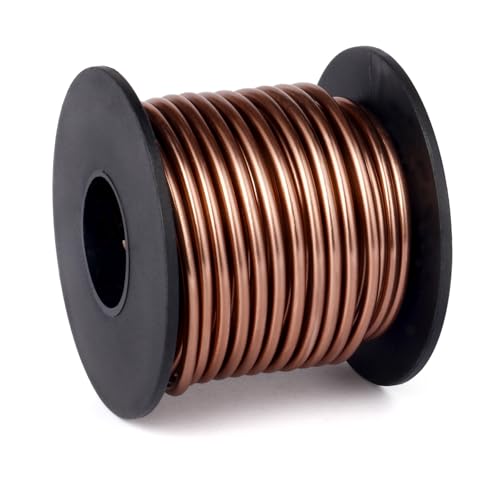 32.8FT 8 Gauge Bendable Brown Aluminum Craft Wire for Jewelry Making Craft | 3mm Thick Soft Metal Sculpting Aluminum Armature Wire Roll Bulk for DIY Craft - color: Brown, size: 8 Gauge