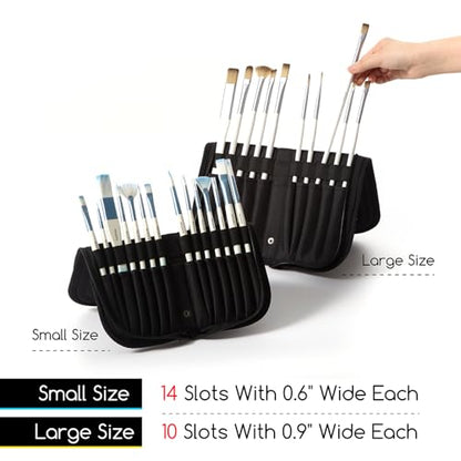 MEEDEN Paint Brush Holder, 11.5 X 10 Inch Zippered Painting Brush Case, Organization and Storage Bag for Artist Paint Brush (Brushes NOT Included) - size: 11.5 X 10 Inch