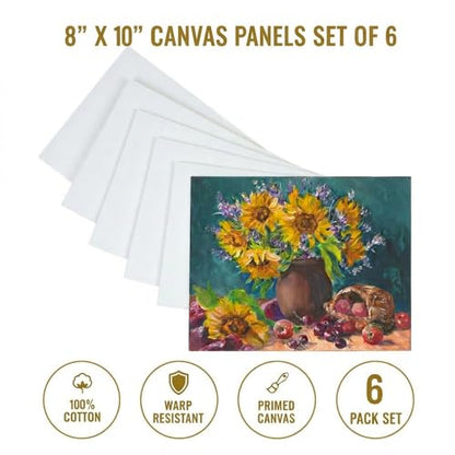 Colorations 8" x 10" Canvas Panels - Set of 6 - size: 8" x 10"