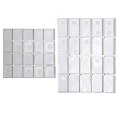 Empty Watercolor Pans, 20 Full (3ml) & 20 Half Pans (2ml) | Refillable Plastic Pans, White Paints Pans, Fits Metal Watercolor Tins, DIY Palettes, For Homemade Watercolors Soild Paints - style: 20Pcs Full Pans and 20Pcs Half Pans