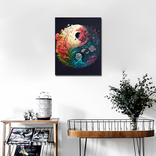 TUMOVO Paint by Numbers for Adults Beginner Yin Yang - color: Yin yang
