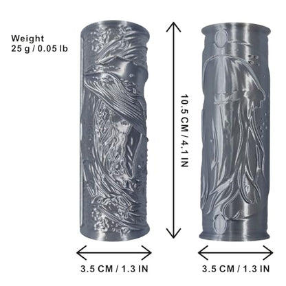 Pottery Clay Animal Texture Roller,Polymer Molding Art Hand Rollers Tools,Embossing Pattern Rolling Pins for DIY Crafts Making,4.1 Inches,Whale and Jellyfish,2 Piece - color: Whale and Jellyfish