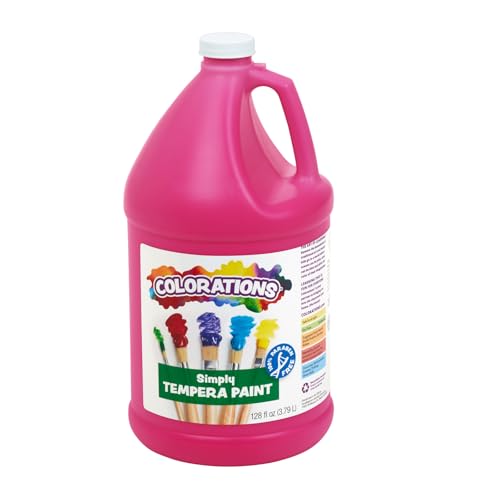 Colorations Paraben-Free Tempera Paint for Kids, 1 Gallon, Vibrant Magenta | Non-Toxic and Made in the USA, Classroom Must Haves, Bulk Arts & Crafts Supplies - color: Magenta