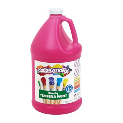 Colorations Paraben-Free Tempera Paint for Kids, 1 Gallon, Vibrant Magenta | Non-Toxic and Made in the USA, Classroom Must Haves, Bulk Arts & Crafts Supplies - color: Magenta