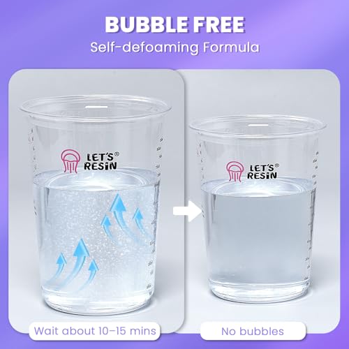 LET'S RESIN 34oz Crystal Clear Epoxy Resin, Casting Resin for Beginners | 2 Part Resin and Hardener for Crafts, Bubble Free & Low Odor, Anti-Yellowing, Casting Molds, Jewelry, Art, Easy to Mix - size: 34oz