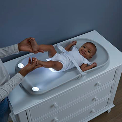 Contours Glow Motion Sensing Light Up Waterproof Wipeable Baby Diaper Changing Pad for Dresser or Table, Adjustable Brightness for Nighttime Change, Easy to Clean Surface, Soft & Comfortable Foam - style: Changing Pad