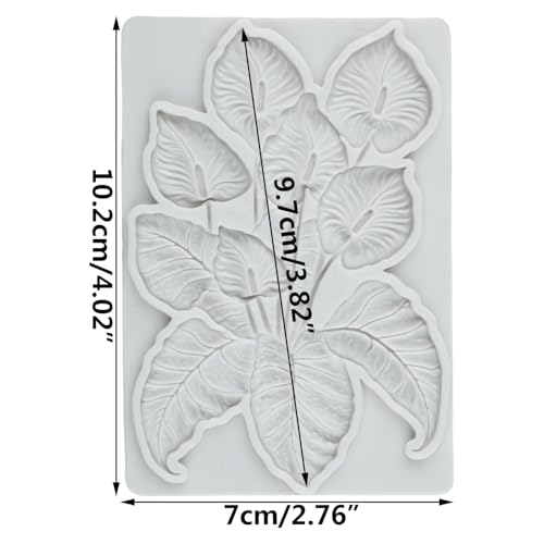 Leaf Polymer Clay Molds Monstera Leaf Silicone Mold - color: Style N