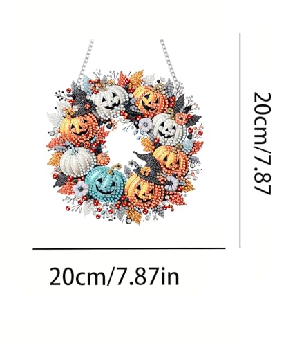 RYMILIE Halloween Diamond Art Kits for Adults Pumpkins 8x8inch - color: DP01266