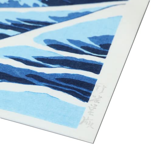 JAPAN MUSEUM, Katsushika Hokusai, Fine Wind Clear Weather Red Fuji | Japanese Fine Art | Ukiyo-e Artwork | Genuine Hand-printed Woodblock Print | Japanese Washi Paper 390mm x 260mm with Picture Frame A1 (hokusai-kanagawa) - color: hokusai-kanagawa