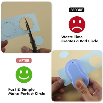 1.5 Inch Circle Punch - Creates Perfect Circles Every Time, Handmade Scrapbooking Tool for Card Making, DIY Photo Albums, Invitations & Decorations - size: 1.5 Inch