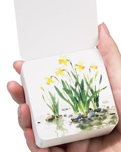 Lightwish 60 Sheets Mini Watercolor Sketchbook 2.6 x 2.6 inch Hot Press 300gsm/140lb, Travel Size Portable Tearable Square Painting Notebook, Square Watercolor Sketch Book Art Paper Sketchbook - size: 2.6 x 2.6 inch
