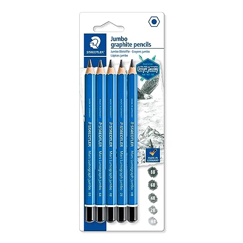 STAEDTLER Hexagonal Pencils High Quality Made in Germany - size: 5 Count (Pack of 1)