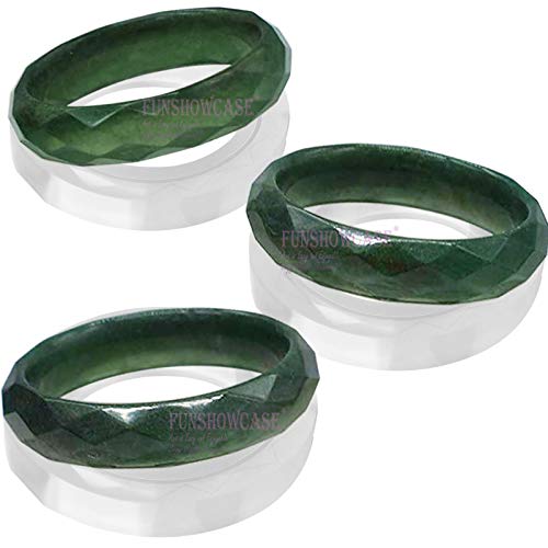 Funshowcase Assorted Size Faceted Geometric Bangle Bracelet Jewelry Silicone Mold Wide, for Polymer Clay, Crafting, Resin Epoxy 3-Piece in Set - color: WIDE