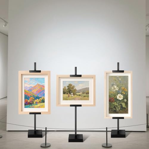 Adjustable Tabletop Easel Stand-Up to 29" H Frame Holder Stand Table Easels for Picture Frames Metal Standing Easel Display Stand for Signs, Display, Artwork, Canvas, Decorative Stand(Black)