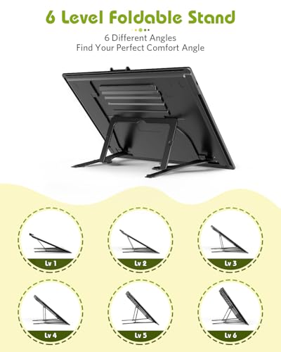 Gickbusus A3 Light Pad for Diamond Art, Rechargeable LED Board with Stand | Diamond Art Light Board with Clip, 6-Angle Stand, Dimmer, 14.8"×10.6" Work Area for Drawing & Sketching