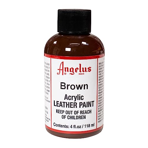 Angelus Acrylic Leather Paint, 4 Fl Oz (Pack of 1), Brown - color: Brown, size: 4 Fl Oz (Pack of 1)
