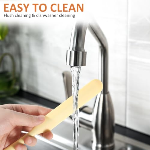 8 PCS Silicone Jar Spatula Kitchen Spatula with Long Handle for Jar