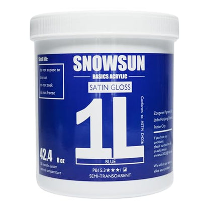 SNOWSUN Heavy Body Acrylic Paint, 1L (40oz) Bulk Robin Blue - Non Toxic Artist Grade Thick Paint for Canvas, Wood, Ceramic & Crafts - color: blue
