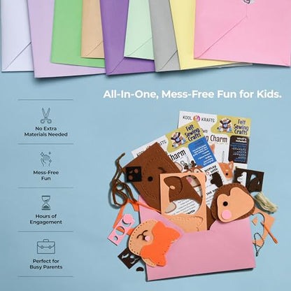 20 Arts & Crafts Kit for Girls – The Surprise Craft Box, All-Inclusive DIY Craft Set with 20 Fun Projects, Individually Packaged, Easy Step-by-Step Instructions, Creative Activity Gift for Kids