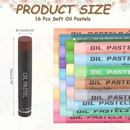 MECCANIXITY Soft Oil Pastels, Oil Pastel Crayons Vibrant Color Blendable Art Supplies for Painting Drawing Blending Painting Artists Beginners Professional(Dark Brown, Pack of 16) - color: Dark Brown