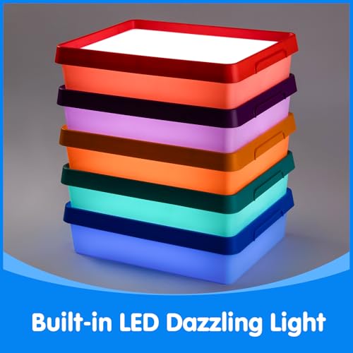 Odoorgames Young Explorers Light Table – Light Up Table (Cyan) - color: Cyan