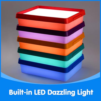 Odoorgames Young Explorers Light Table – Light Up Table (Cyan) - color: Cyan