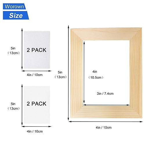 Worown A7 Wooden Paper Making Screen Kit, Mould and Deckle for Paper Making, PaperMaking Frames for DIY (3" x 4") - size: A7