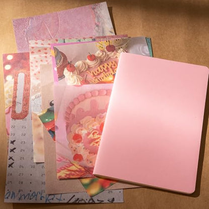 YagCu Scrapbook Kit for Beginners, Aesthetic Junk Journal Supplies, Scrapbooking and Journaling Materials, Bullet Journals Stationery, Planner DIY Arts Craft, Women Adults - color: Dessert