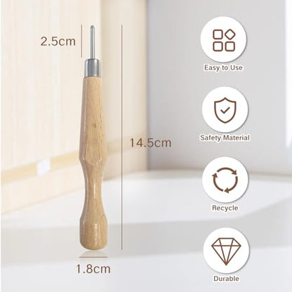 NIIIYTYB V-Tool Wood Carving Chisel 0.06 Inch (1.5mm) Triangular Blade, Alloy Steel Edge, Rubber Handle, Ideal for Linocut, Woodworking, Precision Carving