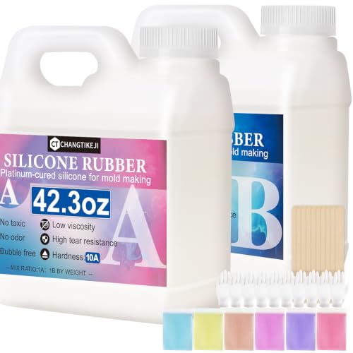 CHANGTIKEJI Silicone Mold Making Kit 84oz 10A Elastic Liquid Silica Gel - size: 84 OZ