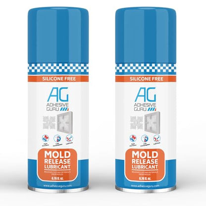 Adhesive Guru Non Silicone Epoxy Mold Release Spray (2x6.76 fl oz), Silicone-Free Release Agent Aerosol Spray for Epoxy Resin Molds, 2 Pack - color: 6.76 fl oz, size: 2 Pack