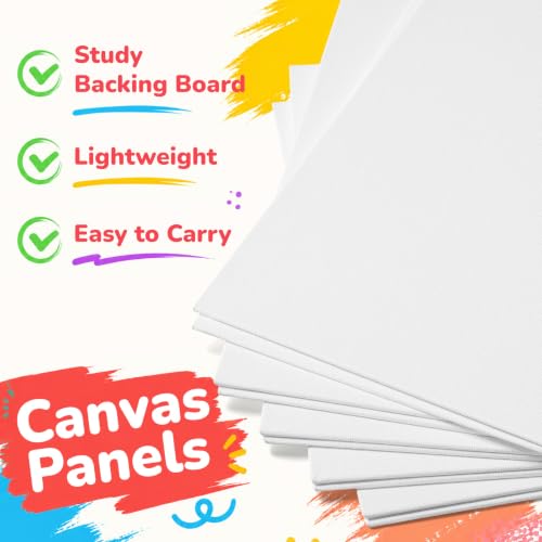 Painting Canvas Boards 100 Pack 5x7, 8x10 Inch, 50 of Each, Canvas Panels - size: 5"x7"+8"x10"- 100pcs