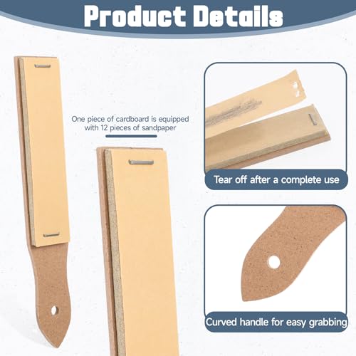 20 Pcs Sandpaper Pencil Sharpener, Art Pencil Sharpener Sketch Sandpaper Pastel Pencil Sharpener Charcoal Pencils Sharpener Pastel Sticks Art Drawing Tool for Adults, Teens, Artists, Beginner
