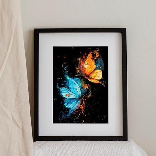 DESINIK Scratch Painting Art Paper Scratch Art for Adults Creative DIY Art Craft Gift Scratch Rainbow Painting Luminous Paper Set with 4 Tools 11.7''x8.3''(Whale&Butterfly) - color: Whale&Butterfly