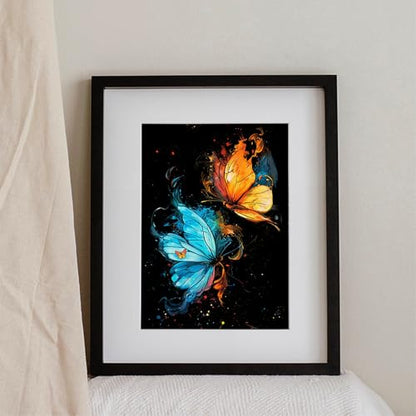 DESINIK Scratch Painting Art Paper Scratch Art for Adults Creative DIY Art Craft Gift Scratch Rainbow Painting Luminous Paper Set with 4 Tools 11.7''x8.3''(Whale&Butterfly) - color: Whale&Butterfly